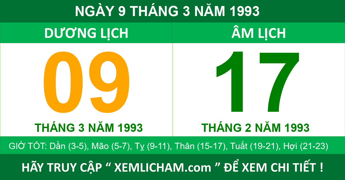 Sinh Ngày 9/3/1993 Mệnh Gì?